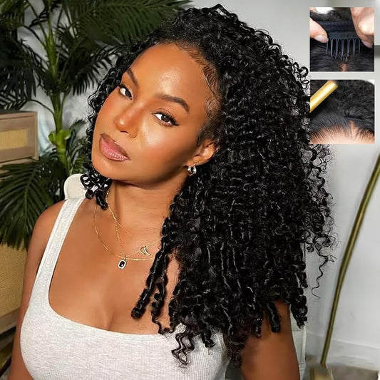 Full & Fluffy Burmese Curly Wig – Glueless Half Wig for Everyday Wear