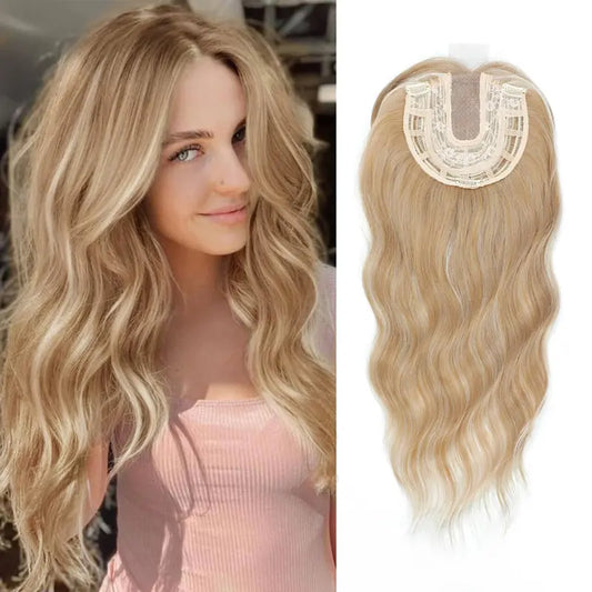 Wavy Clip-In Hair Topper with Bangs – Instant Natural Volume