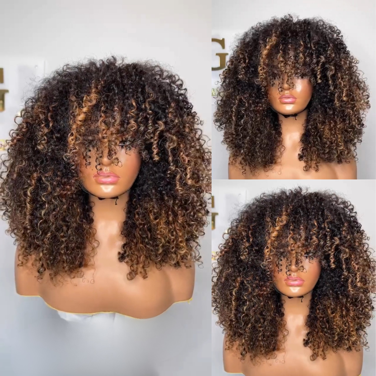 ✨ Glueless Afro Curly Wig – Soft Bouncy Curls & Instant Full Volume