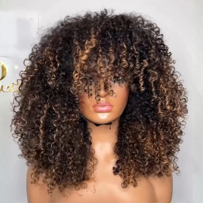 ✨ Glueless Afro Curly Wig – Soft Bouncy Curls & Instant Full Volume