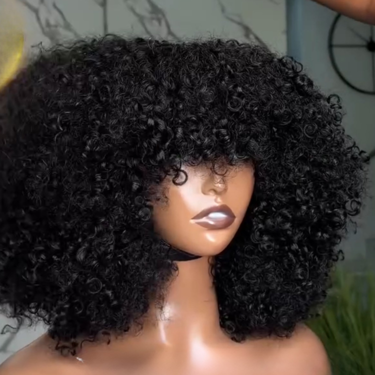 ✨ Glueless Afro Curly Wig – Soft Bouncy Curls & Instant Full Volume