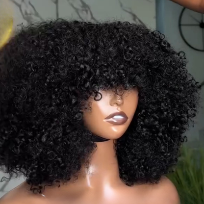 ✨ Glueless Afro Curly Wig – Soft Bouncy Curls & Instant Full Volume