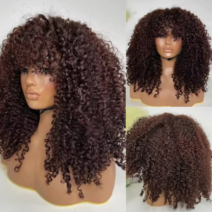 ✨ Glueless Afro Curly Wig – Soft Bouncy Curls & Instant Full Volume